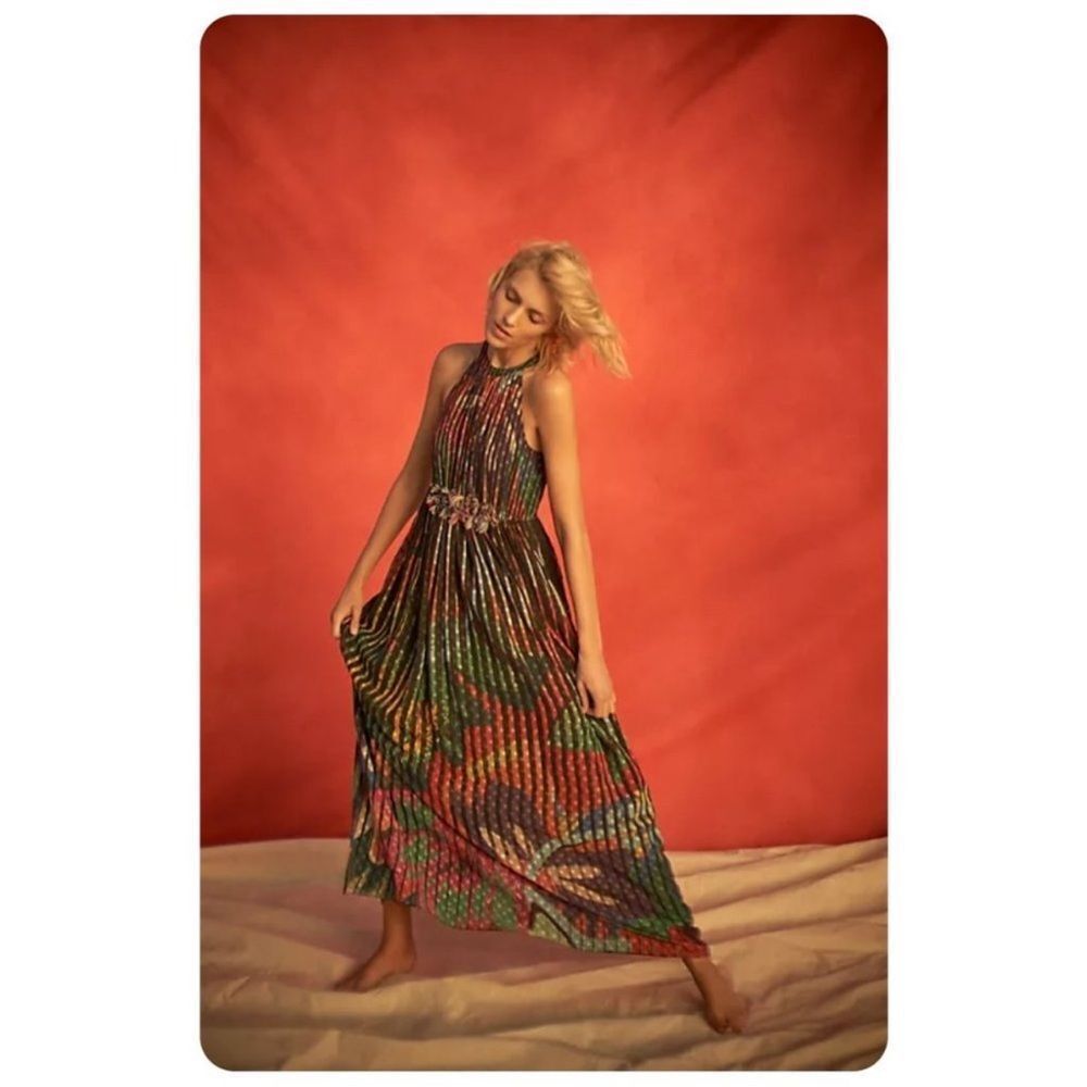 Anthropologie Geisha Designs Kalinka Maxi Dress size 10 preowned - Picture 9 of 11